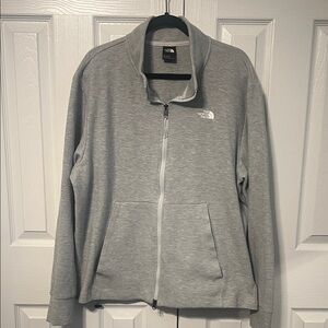 EUC The North Face Light Gray Full Zip Jacket Size XL
